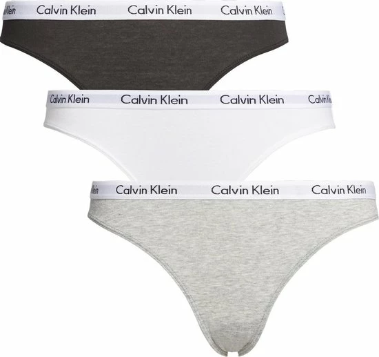 Calvin Klein Dames Slips (3-pack) - Zwart, Wit, Grijs - Maat S 10 Calvin Klein Dames Slips (3-pack) - Zwart, Wit, Grijs - Maat S - Afbeelding 8