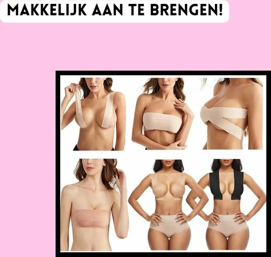 Boob Tape - Inclusief 2 Nipple Covers/Tepelstickers - Borst Tape - Bra Tape - Boob Lift Tape - Beige - 5 Meter Lang - 5 CM Breed - Plak BH 8 Boob Tape - Inclusief 2 Nipple Covers/Tepelstickers - Borst Tape - Bra Tape - Boob Lift Tape - Beige - 5 Meter Lang - 5 CM Breed - Plak BH - Afbeelding 6