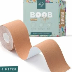 VitalJoy Boob Tape – Boobtape – BH Tape – Fashion Tape – 5 Meter – Beige – 5 Cm Breed – Naturel