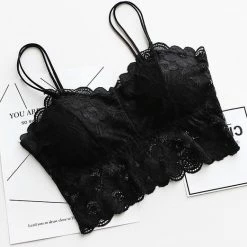 Soda Cotton Bralette Kant Zwart| Crop Top Dames -Badmode Verkoop 550x522 4