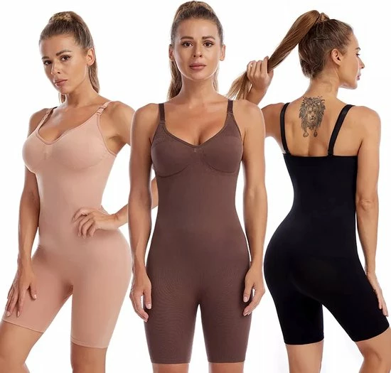 Wow Peach - Full Bodysuit Met Plas Gat- Seamless - Shapewear - Shaper - Corrigende Ondergoed - Butt & Chest Lift - Nude - Maat: Medium 4 Wow Peach - Full Bodysuit Met Plas Gat- Seamless - Shapewear - Shaper - Corrigende Ondergoed - Butt & Chest Lift - Nude - Maat: Medium - Afbeelding 2
