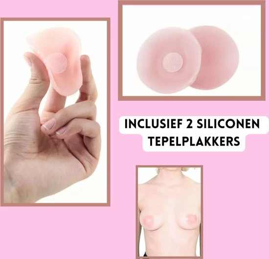 Boob Tape - Inclusief 2 Nipple Covers/Tepelstickers - Borst Tape - Bra Tape - Boob Lift Tape - Beige - 5 Meter Lang - 5 CM Breed - Plak BH 5 Boob Tape - Inclusief 2 Nipple Covers/Tepelstickers - Borst Tape - Bra Tape - Boob Lift Tape - Beige - 5 Meter Lang - 5 CM Breed - Plak BH - Afbeelding 3