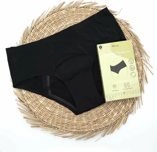 Bamboozy Menstruatie Ondergoed Hipster Naadloos 4-laags Emma Maat S 36-38 Zwart Period Underwear Duurzaam Menstrueren Incontinentie Zero Waste 7 Bamboozy Menstruatie Ondergoed Hipster Naadloos 4-laags Emma Maat S 36-38 Zwart Period Underwear Duurzaam Menstrueren Incontinentie Zero Waste - Afbeelding 5