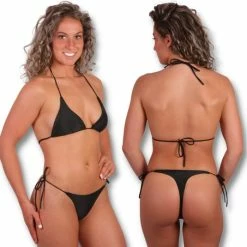 DERRINS STRING BIKINI Zwart - Bikini Dames - Bikini Set - Sexy Bikini - Bikini Vrouwen - High Waist Bikini