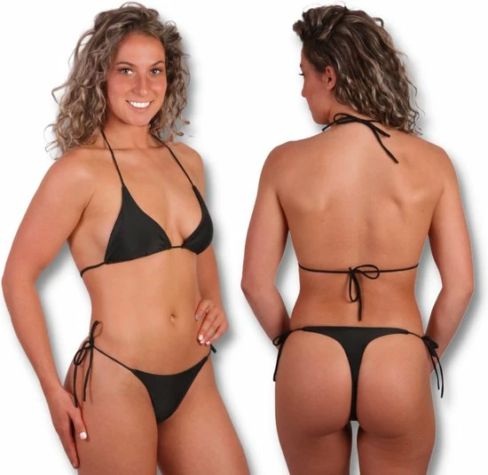 DERRINS STRING BIKINI Zwart - Bikini Dames - Bikini Set - Sexy Bikini - Bikini Vrouwen - High Waist Bikini 3 DERRINS STRING BIKINI Zwart - Bikini Dames - Bikini Set - Sexy Bikini - Bikini Vrouwen - High Waist Bikini