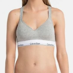 Calvin Klein Modern Cotton Bralette Met Cup Dames - Grijs - Maat S -Badmode Verkoop 550x541 7