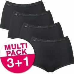 Sloggi Basic+ Dames Maxi Slip - 4-pack - Zwart - Maat 52 27 Sloggi Basic+ Dames Maxi Slip - 4-pack - Zwart - Maat 52 -Badmode Verkoop 550x543 12