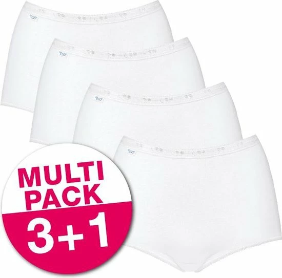 Sloggi Basic Maxi 4-Pack Dames Slip (3+1 Gratis) - 58 - Zwart 5 Sloggi Basic Maxi 4-Pack Dames Slip (3+1 Gratis) - 58 - Zwart - Afbeelding 3