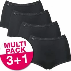 Sloggi Basic+ Dames Maxi Slip - 4-pack - Zwart - Maat 42 33 Sloggi Basic+ Dames Maxi Slip - 4-pack - Zwart - Maat 42 -Badmode Verkoop 550x543 5