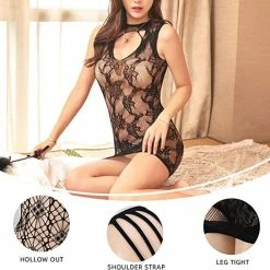 Merkloos Dames Lingerie Set - Sexy Babydoll - Bodysuit Mesh Nachtkleding - Pak Van 8 -Badmode Verkoop 550x544 1