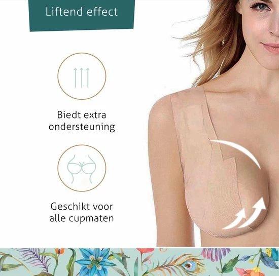 VitalJoy Boob Tape – Boobtape – BH Tape – Fashion Tape – 5 Meter – Beige – 5 Cm Breed – Naturel 4 VitalJoy Boob Tape – Boobtape – BH Tape – Fashion Tape – 5 Meter – Beige – 5 Cm Breed – Naturel - Afbeelding 2