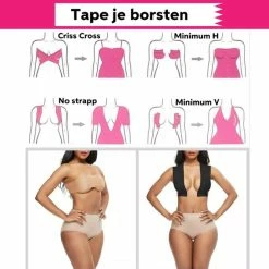 Vivefly Healthcare Mamilla Light 5 Meter - Gratis Tepel Cover - Push Up Bra - Fashion Tape - Plak BH - Boob Tape - -Badmode Verkoop 550x547 11
