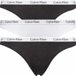 Calvin Klein 3-pack String Dames - Zwart, Wit - Maat M -Badmode Verkoop 550x547 6