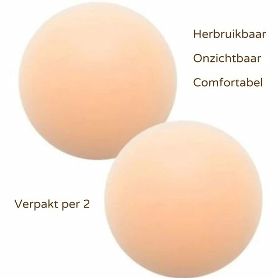 Merkloos Herbruikbare Tepelplakker - Nipple Covers - Zelfklevende Tepelsticker - 2 Stuks - Siliconen 4 Merkloos Herbruikbare Tepelplakker - Nipple Covers - Zelfklevende Tepelsticker - 2 Stuks - Siliconen - Afbeelding 2