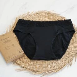 Bamboozy Menstruatie Ondergoed 4-laags Mid-Heup Maat L 40-42 Zwart Period Underwear Duurzaam Menstrueren Incontinentie Zero Waste Daisy -Badmode Verkoop 550x550 124