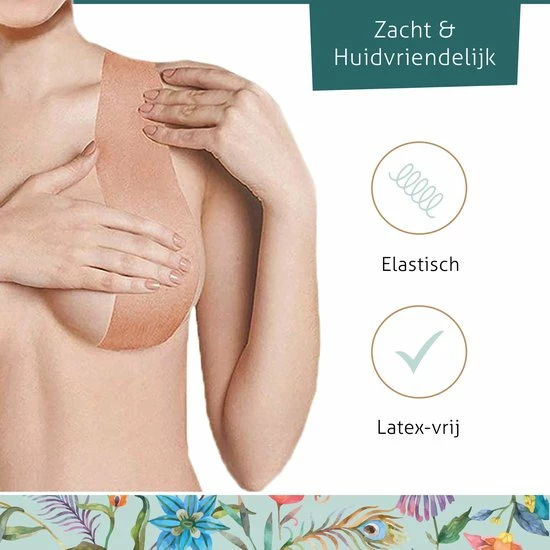 VitalJoy Boob Tape – Boobtape – BH Tape – Fashion Tape – 5 Meter – Beige – 5 Cm Breed – Naturel 7 VitalJoy Boob Tape – Boobtape – BH Tape – Fashion Tape – 5 Meter – Beige – 5 Cm Breed – Naturel - Afbeelding 5