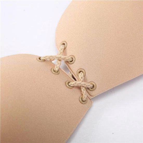 KELERINO. Strapless Plak BH - Vleugels Met Vetersluiting - Cup B / Beige 6 KELERINO. Strapless Plak BH - Vleugels Met Vetersluiting - Cup B / Beige - Afbeelding 4