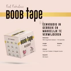 Blushy® Boob Tape – Push Up Bra - Nude - 5 Meter – Incl. 2 Tepelplakkers – Nipple Covers – Plak BH -Badmode Verkoop 550x550 218