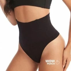 Wow Peach String Shaper Zwart Maat L | Thong Shaper | Corrigerend String |Onzichtbare String | String Met Hoge Taille |Shape Wear |High Waist String |Dames |Correctie Ondergoed|Naadloos String |seamless Thong |Afslank -Badmode Verkoop 550x550 435