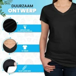 Anti Zweet Shirt - V-Hals – Krexs - Ingenaaide Okselpads – Anti Transpirant – Ondershirt - Zwart - Dames -Badmode Verkoop 550x550 576