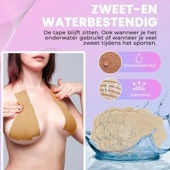 Merkloos Strapless Boob Tape Met Tepelcovers - Plak BH Voor Push Up - Fashion Borst Tape - Nipple Covers - Tepelplakkers -Badmode Verkoop 550x550 589