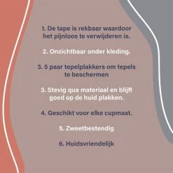 Le Civa® Boob Tape Met 10 Nipple Covers - Tepelcovers - Tepelplakkers - Fashion BH Dress Borst - Boob Tape -Badmode Verkoop 550x550 62