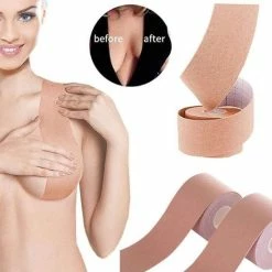 ReallyReal® Boob Tape - 100% Huidvriendelijk - Plak BH - 5 Meter - Fashion Tape - Borst Tape - Booblifting Effect -Badmode Verkoop 550x550 95