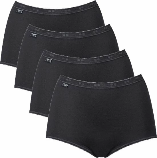 Sloggi Basic+ Dames Maxi Slip - 4-pack - Zwart - Maat 42 21 Sloggi Basic+ Dames Maxi Slip - 4-pack - Zwart - Maat 42 - Afbeelding 19