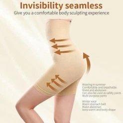 Feel Fab Stay Fab Shapewear Voor Billen, Buik En Dijen - Corrigerend Ondergoed High Waist - Beige/Creme - Maat M/L -Badmode Verkoop 550x553 3