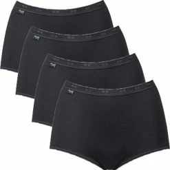 Sloggi Basic+ Dames Maxi Slip - 4-pack - Zwart - Maat 40 -Badmode Verkoop 550x553 30