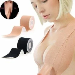 Merkloos Homezie Boob Tape | 2 Rollen Van 5 Meter + Nipple Covers | Lichte Huidskleur | Boobtape | Plak Bh | Zelfklevende Bh | Tepelcovers -Badmode Verkoop 550x554 11