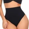 Merkloos Correctie Ondergoed Shapewear - High Waist String Zwart Maat 36