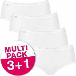 Sloggi Basic+ Dames Midi Slip - 4-pack - Wit - Maat 44 -Badmode Verkoop 550x555 3