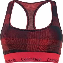 Calvin Klein Dames 2P Bralette & String Set Rood & Zwart - S -Badmode Verkoop 550x556 16