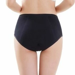 Bamboozy Menstruatie Ondergoed 4-laags Hoge Taille High Waist Corrigerend Maat M 38-40 Zwart Period Underwear Duurzaam Menstrueren Incontinentie Zero Waste Madelief -Badmode Verkoop 550x556