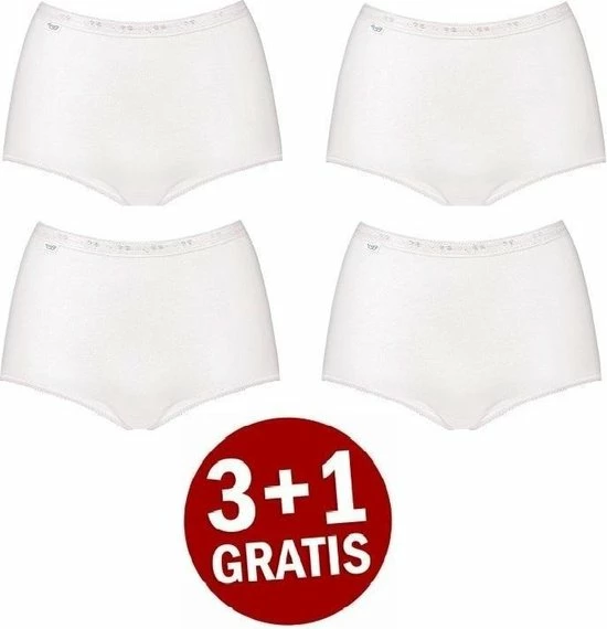 Sloggi Basic+ Dames Maxi Slip - 4-pack - Wit - Maat 44 13 Sloggi Basic+ Dames Maxi Slip - 4-pack - Wit - Maat 44 - Afbeelding 11