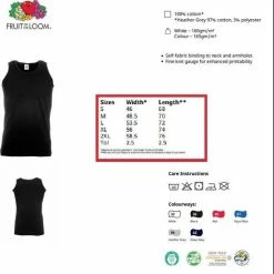 5 Pack Fruit Of The Loom Valueweight Sportshirt-Onderhemd Wit Maat L -Badmode Verkoop 550x570 8