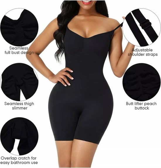 Wow Peach - Full Bodysuit Met Plas Gat- Seamless - Shapewear - Shaper - Corrigende Ondergoed - Butt & Chest Lift - Nude - Maat: Medium 5 Wow Peach - Full Bodysuit Met Plas Gat- Seamless - Shapewear - Shaper - Corrigende Ondergoed - Butt & Chest Lift - Nude - Maat: Medium - Afbeelding 3