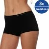 Brubeck Dames Ondergoed Boxershorts - Naadloos Elastisch Katoen 3-Pack - Zwart - M -Badmode Verkoop 550x578 7