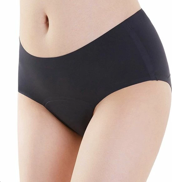 Bamboozy Menstruatie Ondergoed Hipster Naadloos 4-laags Emma Maat XL 42-44 Zwart Period Underwear Duurzaam Menstrueren Incontinentie Zero Waste 4 Bamboozy Menstruatie Ondergoed Hipster Naadloos 4-laags Emma Maat XL 42-44 Zwart Period Underwear Duurzaam Menstrueren Incontinentie Zero Waste - Afbeelding 2