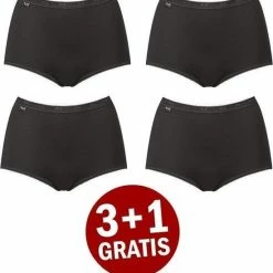 Sloggi Basic+ Dames Maxi Slip - 4-pack - Zwart - Maat 50 33 Sloggi Basic+ Dames Maxi Slip - 4-pack - Zwart - Maat 50 -Badmode Verkoop 550x587 2