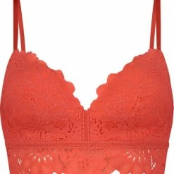 Hunkemöller Dames Lingerie Voorgevormde Longline Bh Zonder Beugel Shiloh - Rood - Maat D75