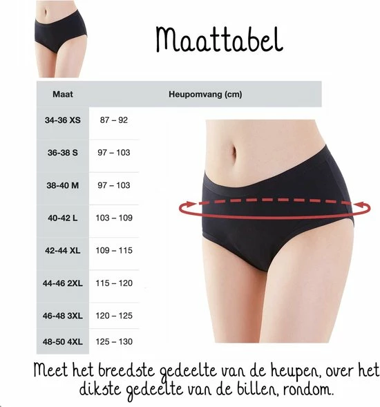 Bamboozy Menstruatie Ondergoed 4-laags Hoge Taille High Waist Corrigerend Slip Maat 3XL 46-48 Zwart Period Underwear Duurzaam Menstrueren Incontinentie Zero Waste Madelief 17 Bamboozy Menstruatie Ondergoed 4-laags Hoge Taille High Waist Corrigerend Slip Maat 3XL 46-48 Zwart Period Underwear Duurzaam Menstrueren Incontinentie Zero Waste Madelief - Afbeelding 15