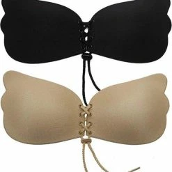KELERINO. Strapless Plak BH - Vleugels Met Vetersluiting - Cup B / Beige 11 KELERINO. Strapless Plak BH - Vleugels Met Vetersluiting - Cup B / Beige -Badmode Verkoop 550x593 4