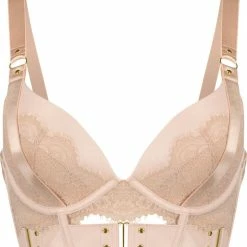 Hunkemöller Dames Lingerie Voorgevormde Push-up Longline Beugel Bh Occult - Roze - Maat D75