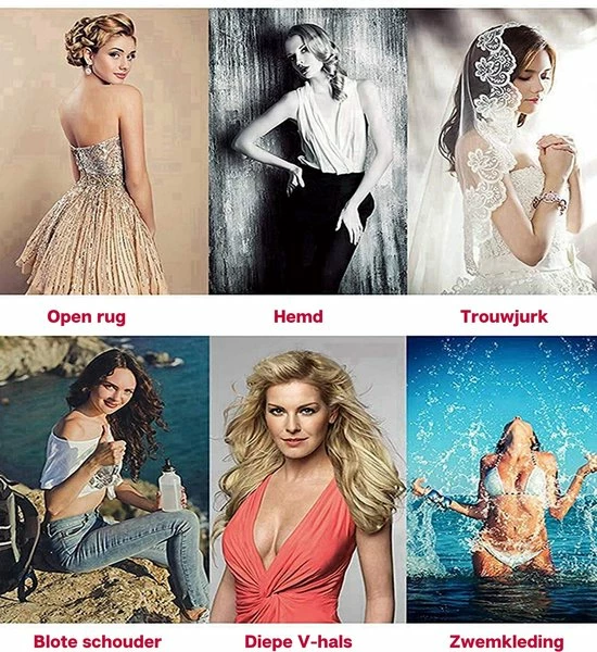 Phannie Plak Beha Push Up - Straploze Rugloze Zelfklevende Plak BH - Beige - Katoen - M 14 Phannie Plak Beha Push Up - Straploze Rugloze Zelfklevende Plak BH - Beige - Katoen - M - Afbeelding 12