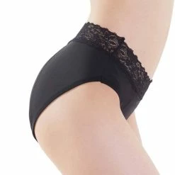 Bamboozy Menstruatie Ondergoed 4-laags Mid-Heup Maat XL 42-44 Zwart Period Underwear Duurzaam Menstrueren Incontinentie Zero Waste Daisy -Badmode Verkoop 550x603 4