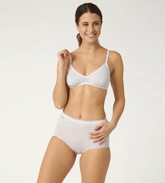 Sloggi Basic+ Dames Maxi Slip - 4-pack - Wit - Maat 50 6 Sloggi Basic+ Dames Maxi Slip - 4-pack - Wit - Maat 50 - Afbeelding 4