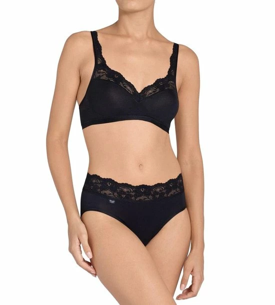 Sloggi Romance Dames Midi Slip Met Kant - Zwart - Maat 40 7 Sloggi Romance Dames Midi Slip Met Kant - Zwart - Maat 40 - Afbeelding 5