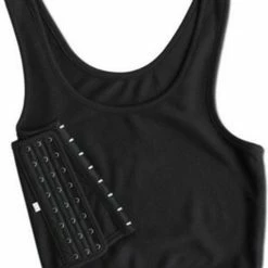 Merkloos Transgender Chest Binder - Zwart - Maat M